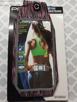 PRO Strength Active Pink Waistband Smartphone Holder Key Pocket Earbud Wire Hole - Image 1 of 2