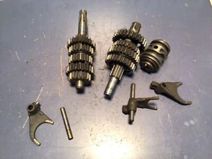 KAWASAKI KX125 KX 125 1987 87 TRANSMISSION GEARS FORKS CRANKSHAFT GEARS - Bild 1 von 10
