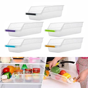 1/3Pcs Fridge Storage Racks Boxes Refrigerator Space Saver Food Organizer Holder - Picture 1 of 6