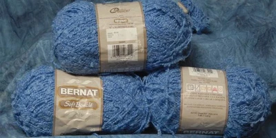 4+ New Skeins Bernat Soft Boucle’ Retired Beautiful Blue Yarn - Image 1 of 4