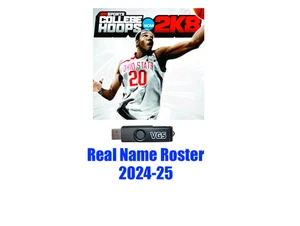 NCAA College Hoops 2K8 2024-25 Real Name Roster PlayStation 3 PS3 USB Save File - Picture 1 of 1