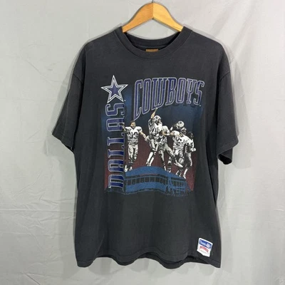 Camisa De Colección Dallas Cowboys Para Hombres XL Negra NFL Fútbol Nuez moscada Años 90 Camiseta Hecha en EE. UU. Foto 1 de 4