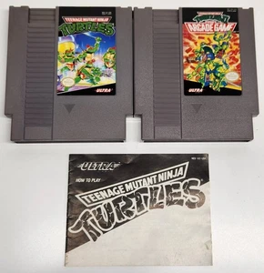 Teenage Mutant Ninja Turtles TMNT 1 & 2 (NES Spielepaket) - getestet kostenloser Versand - Bild 1 von 16