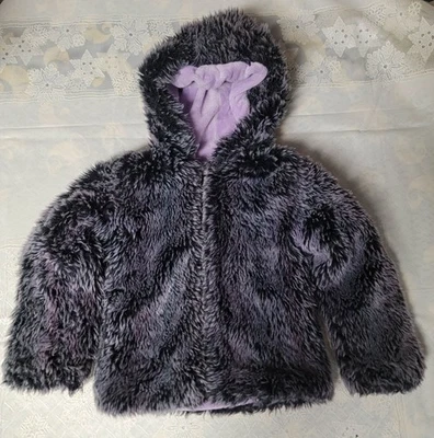 Chaqueta Abrigo American Widgeon Niña Piel Sintética Talla 6 Con Capucha Púrpura y Gris Foto 1 de 4