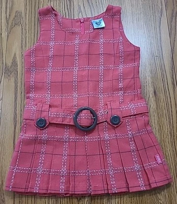 Vestido Jersey Parche Calabaza 24 Meses Niñas Pequeñas Rosa Gris Gris Cuadros  Foto 1 de 4