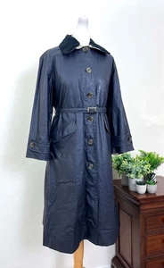 BARBOUR x ALEXA CHUNG Navy Mildred Coat UK 10 EU 36 USA 6 Medium Trench Belted - Bild 1 von 21