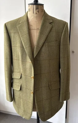 LNWOT вручную сшитый Cheshire одежды полный холст твид спортивное пальто US42S - Изображение 1 из 4