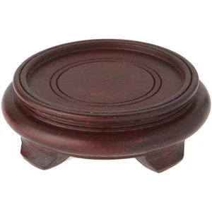 Bard's Dark Wood Decorative Base, 1.625" H x 4.25" W x 4.25" D (3" Display Dia.) - Picture 1 of 1