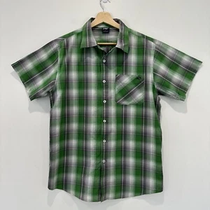 O’Neill Shirt Men Large Green Button Down Plaid Embroidered Logo Casual - Picture 1 of 9