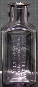 "WATKIN'S FACE CREAM WINONA, MINN." Amethyst Embossed Product Bottle V. 1890's - Picture 1 of 5