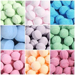 50 Mixed Chill Pill Mini Marble Bath Bombs. Perfect gifts for the kids - Bild 1 von 2