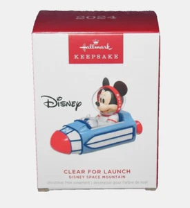 2024 Hallmark Clear For Launch Disney Space Mountain Mickey Mouse Ornament - Picture 1 of 1