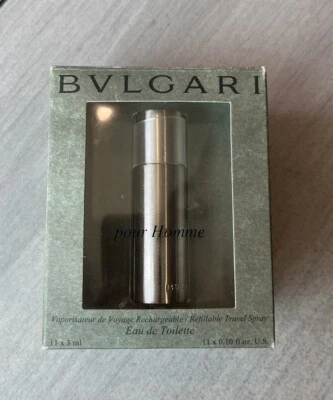 BVLGARI Pour Homme Men's Eau De Toilette Refillable Travel Size Spray - Image 1 of 4