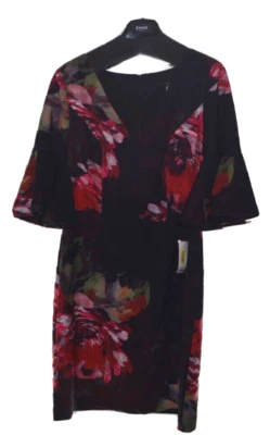 Trina Turk Womens Dress Black Red Green Pink Flowers Size 8 MSRP $198 NEW NWT - Image 1 of 4
