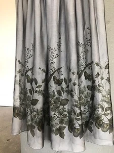 Vintage Beautiful Goth Grey Skirt Sheer w Flowers Butterflies at Hem 27 W - Picture 1 of 7