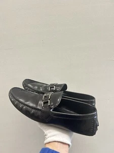 Louis Vuitton LV driver Initials Patent Leather Loafers 7 UK 8 US Black Moc - Picture 1 of 10