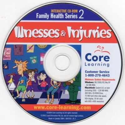 Family Health Series: Illnesses & Injuries (CD, 2004) Win/Mac -NEW CD in SLEEVE - Image 1 of 4