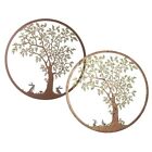 Heaven Sends Rabbit and Tree Cut Out Metal Wall Plaques Gardenware Accessories
