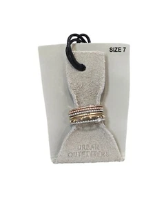 Urban Outfitters Women's Tri Color Stack Rings Size 7 NWT - Picture 1 of 2