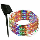 100 LED Garden Solar Fairy Lights String Outdoor Waterproof Copper Wire Decor