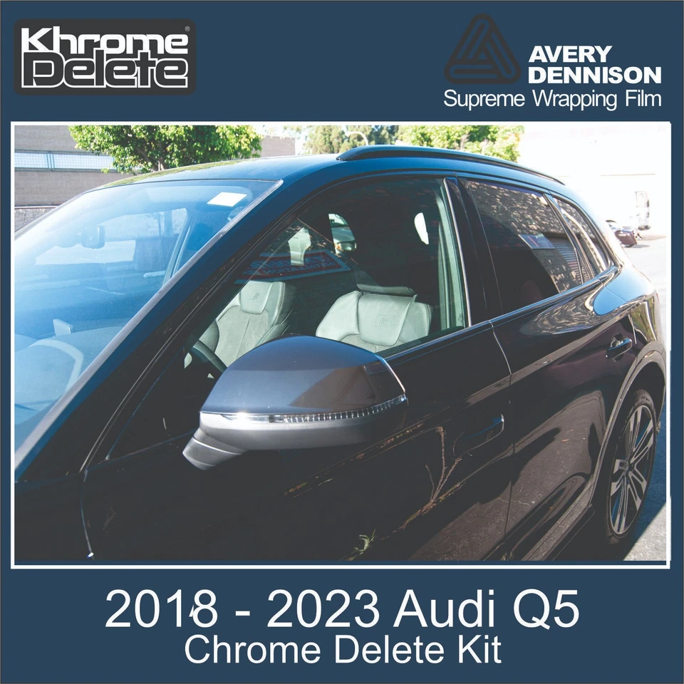 Superposición de vinilo de eliminación de cromo para un Audi Q5 2018-2023 Foto 1 de 4