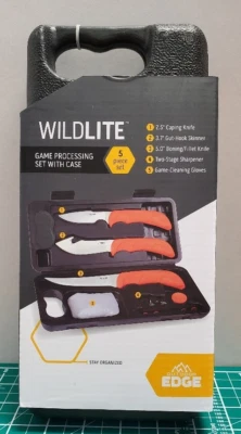 Набор для обработки игр Outdoor Edge Wildlite 5 шт. нож с фиксированным лезвием с плоским краем - Изображение 1 из 4