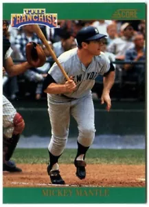 1992 Score The Franchise Insert #2 Mickey Mantle New York Yankees - Picture 1 of 2