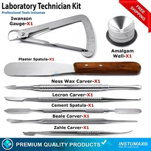 KIT LABORATORIO ODONTOTECNICO INTONACO CEMENTO MISCELAZIONE SPATOLA CERA INTAGLIATORI - Foto 1 di 9