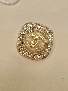 Chanel Diamond Buttons 13mm Small 2pc Gold-tone. - Picture 1 of 2