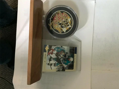 Ray Bourque Auto'd 1996 Boston All Star Puck Cover