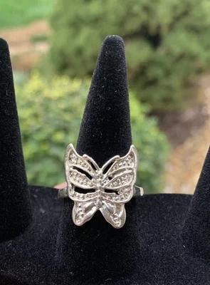 925 Silver Butterfly Women’s Ring Size 7 - Image 1 of 4