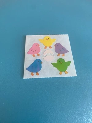 Módulo de pegatinas vintage Sandylion perladas coloridas pollitos Foto 1 de 2