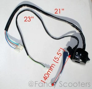 PEACE, ROKETA,SUNL,TAOTAO 50CC SCOOTER LEFT LIGHT,KILL,HORN SWITCH W/MIRROR MOUN - Imagen 1 de 8