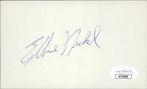 Elbie Nickel Pittsburgh Steelers Signed 3x5 Index Card JSA Authenticated - Picture 1 of 2