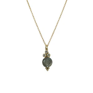 Collar Colgante VSA Lucia San Benito en Oro Vermeil y Cristal Transparente - Imagen 1 de 6