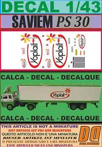 DECAL 1/43 SAVIEM PS30 TRAILER FRIGO YOPLAIT (02) - Picture 1 of 1