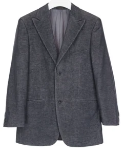 Florentino Blazer Men (EU) 50 Single Breasted Peak Lapel Lined Black - Picture 1 of 10