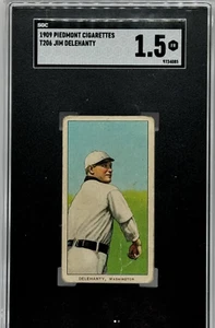 1909 T206 Jim Delehanty Delahanty Washington Piemont 150 SGC 1.5 FR - Bild 1 von 2