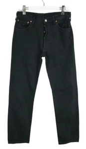 LEVI'S 501 Jeans Men's W34/~L31* Straight Leg Button Fly Pockets Dark Blue - Picture 1 of 8