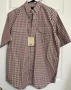 Roper Apparel Men's MEDIUM Red White Plaid Western NWT - Foto 1 di 4