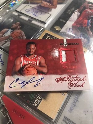 Carl Landry 2007-08 Fleer Hot Prospect Auto Rookie 2 Color Patch Relic 3/25 B10 - Image 1 of 2