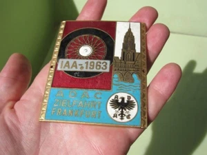 IAA 1963 ADAC BADGE PORSCHE 901 911 356 FAIR FRANKFURT CARRERA TAGRA VW BEETLE - Bild 1 von 9