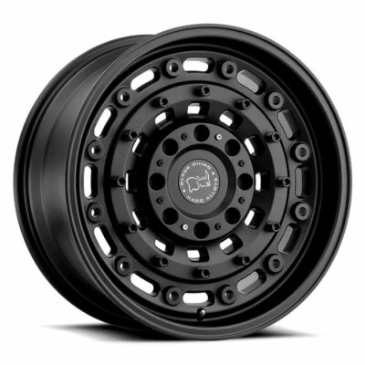 4 llantas de 18 pulgadas negras Rhino Arsenal 18x9,5 +0 para Jeep Wrangler Gladiator Foto 1 de 4