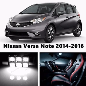8pcs LED Xenon White Light Interior Package Kit for Nissan Versa Note 2014-2016  - Picture 1 of 10