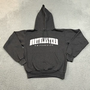 Northeastern Huskies Hoodie Womens Small Gray Pink Pullover Sweatshirt Champion - Picture 1 of 10