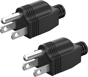 NEMA 5-15P Electrical Replacement Plugs End, Extension Cord Ends 125V 15A 2Pole - Picture 1 of 8