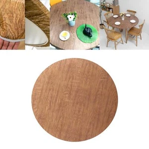 Round Elastic Table Cover Fitted Vinyl Tablecloth for - Picture 1 of 7