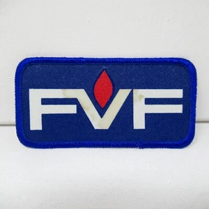 FVF - Flame Logo - Vintage Patch - Iron On - Red, White, & Blue - Picture 1 of 7