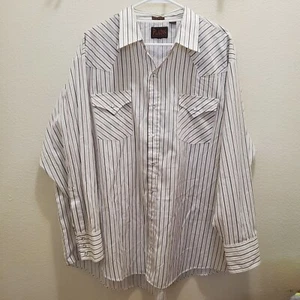 Plains Western Wear Pearl Snap Big Man 2XL Long sleeve Rodeo Button Up - Picture 1 of 10