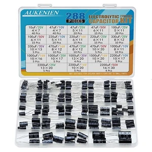 AUKENIEN 288 PIEZAS. KIT DE CONDENSADOR ELECTROLÍTICO 23 VÁLVULAS - Imagen 1 de 5
